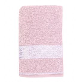 Toalha De Rosto 85% Algodão Malú Havan Casa Havan 1 Pç - Rosa Fita