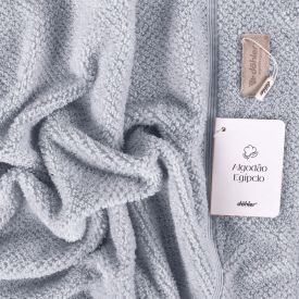 Toalha de Rosto Algodão 100% Fio Egípcio Döhler - Cinza Médio