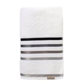 Toalha de Rosto Lumina Karsten 1 Pç - Branco e cinza