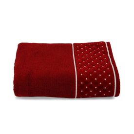 Toalha De Rosto 100% Algodão Safira Havan Casa - Bordo