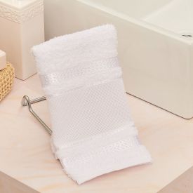 Toalha Lavabo Para Bordar Capricho - Branco