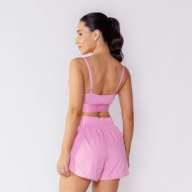 Top Feminino Esportivo Sem Costura Scream Rosa