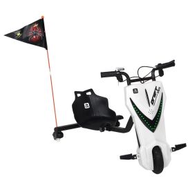 Triciclo Elétrico Drift 250W com 3 Velocidades - Branco