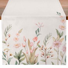 Trilho De Mesa 45 X 1,20 M Clean Renova Döhler - Flores Salmão