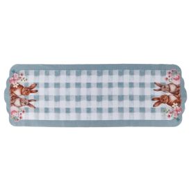 Trilho de Mesa Páscoa 40Cm X 1,20M Havan Casa - Xadrez Verde