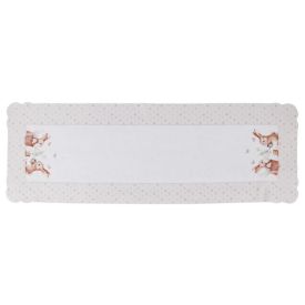 Trilho de Mesa Páscoa 40Cm X 1,20M Havan Casa - Coelho Jardim Bege