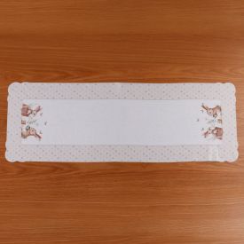 Trilho de Mesa Páscoa 40Cm X 1,20M Havan Casa - Coelho Jardim Bege