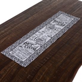 Trilho De Mesa Retangular 30X100cm Dia A Dia Karsten - Black Coffee