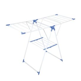 Varal De Chão Dobrável 92 Cm Clink - Branco e Azul