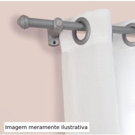 Varão De Cortina 1,50 M Grosso Havan - Prata Fosco