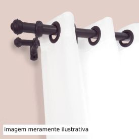 Varão De Cortina Grosso Duplo 2,00 M Fosco Havan - Imbuia Fosco