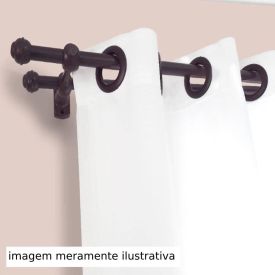 Varão De Cortina Médio Duplo 2 M Fosco Havan - Imbuia Fosco