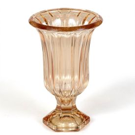 Vaso Com Pé Vidro Renaissance Lyor Metalizado - Ambar