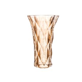 Vaso De Vidro Diamante Âmbar Lyor - 15 Cm