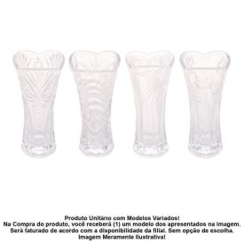 Vaso De Vidro Tulipa Lyor 18 Cm - Sortido