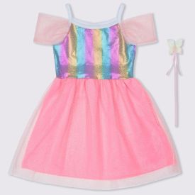 Vestido 4 a 10 anos Fada com Varinha Marmelada