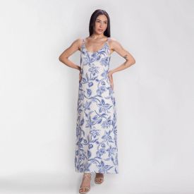 Vestido Feminino Longo Estampado Patricia Foster