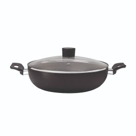 Wok com Tampa Ebony Brinox 28Cm - Preto