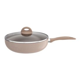 Wok Com Tampa Smart Plus Brinox 28Cm - Mocha Mousse