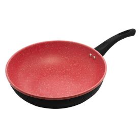 Wok De Indução Alumínio Revestida Cerâmica Granilite Lyor 3,6 L - Preto e Vermelho