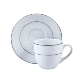 Xícara De Chá Com Pires De Porcelana Charlotte Schmidt - 230 ml