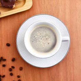 Xícara de Chá com Pires Porcelana Jasmine Havan Casa - 220Ml