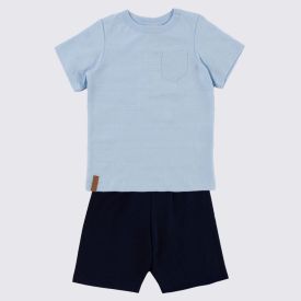 Conjunto Infantil Menino 1 a 3 Anos Yoyo Kids Azul Harmonia/Marinho