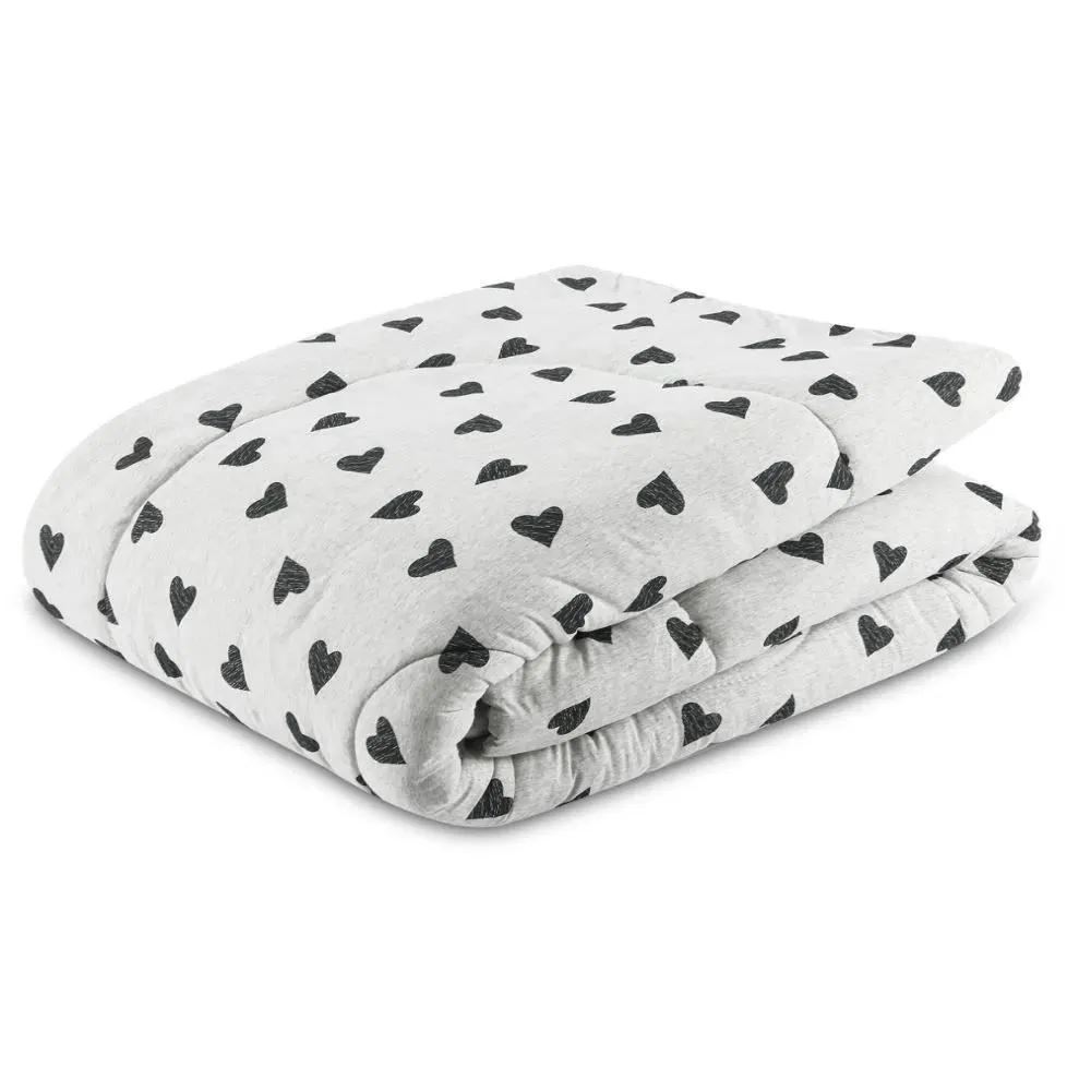 Edredom Queen de Malha Tóquio/Mescla Milano Havan Casa - Coração