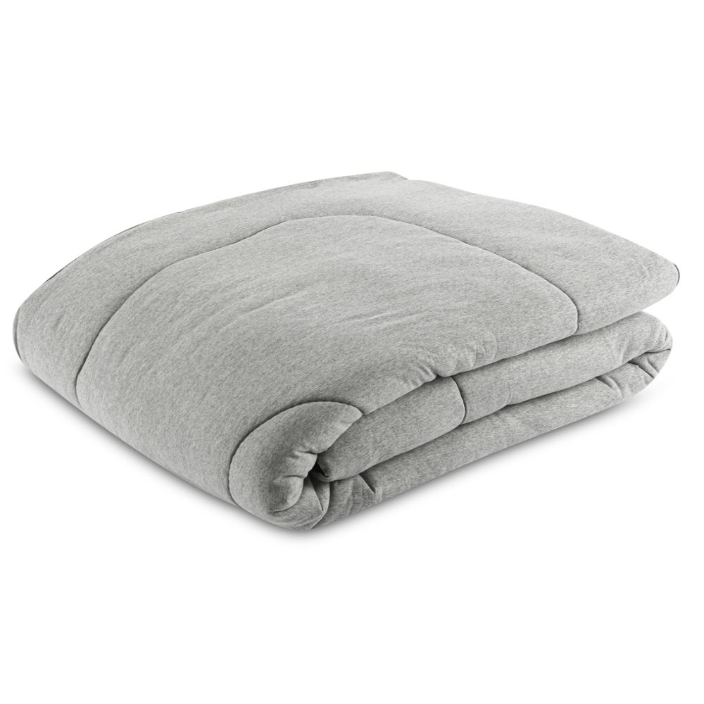 Edredom Solteiro de Malha Tóquio/Mescla Milano Havan Casa - Cinza Preto