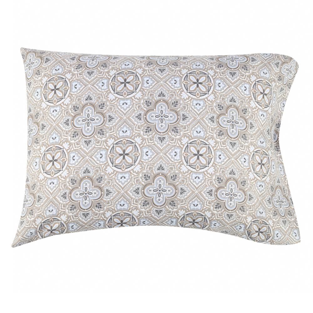 Fronha Avulsa Microfibra Estampada Havan Casa - Mandal Kaki