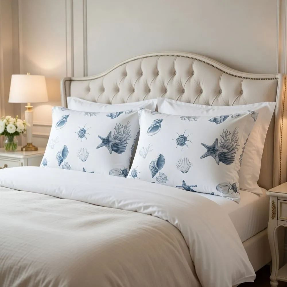 Fronha King 50X90 cm Buona Fortuna - Brisa Do Mar Azul