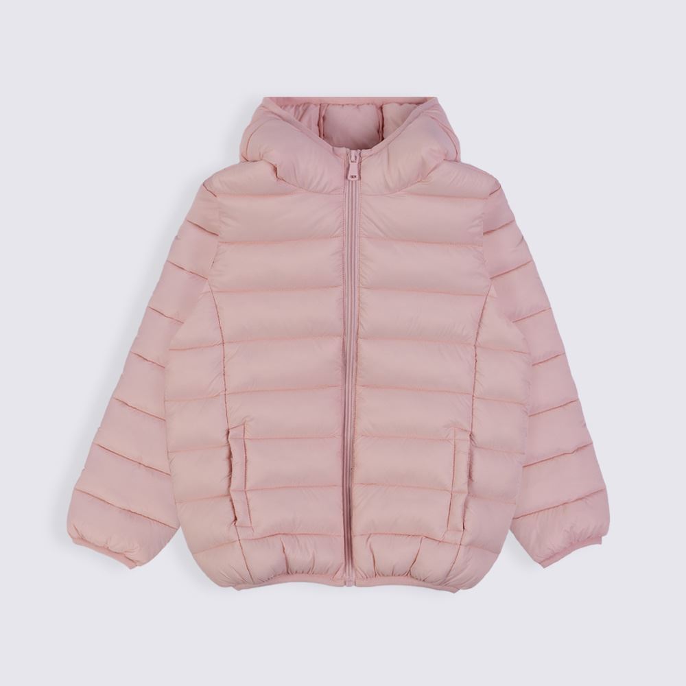 Jaqueta Infantil Aspen Menina 1 a 3 Anos Com Capuz Yoyo Kids Rosa