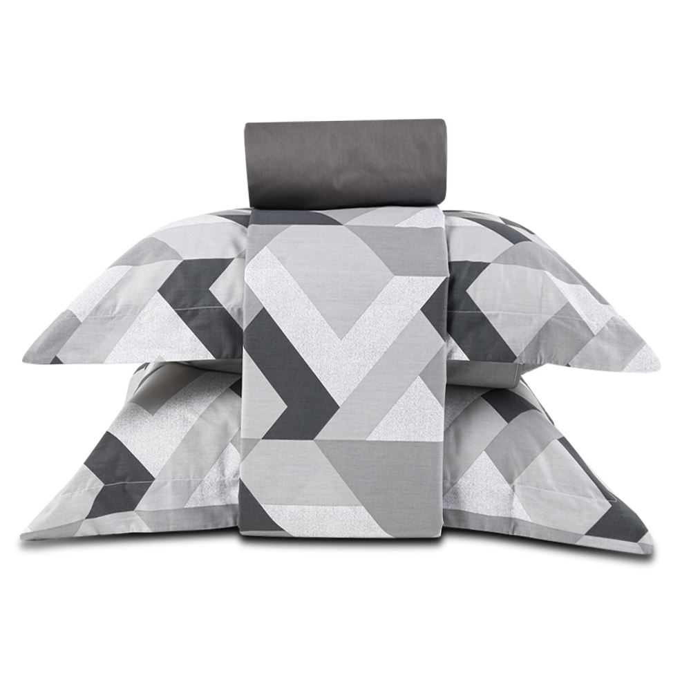 Jogo de Cama Queen Percal Buona Fortuna 4 pçs - Heitor Chumbo