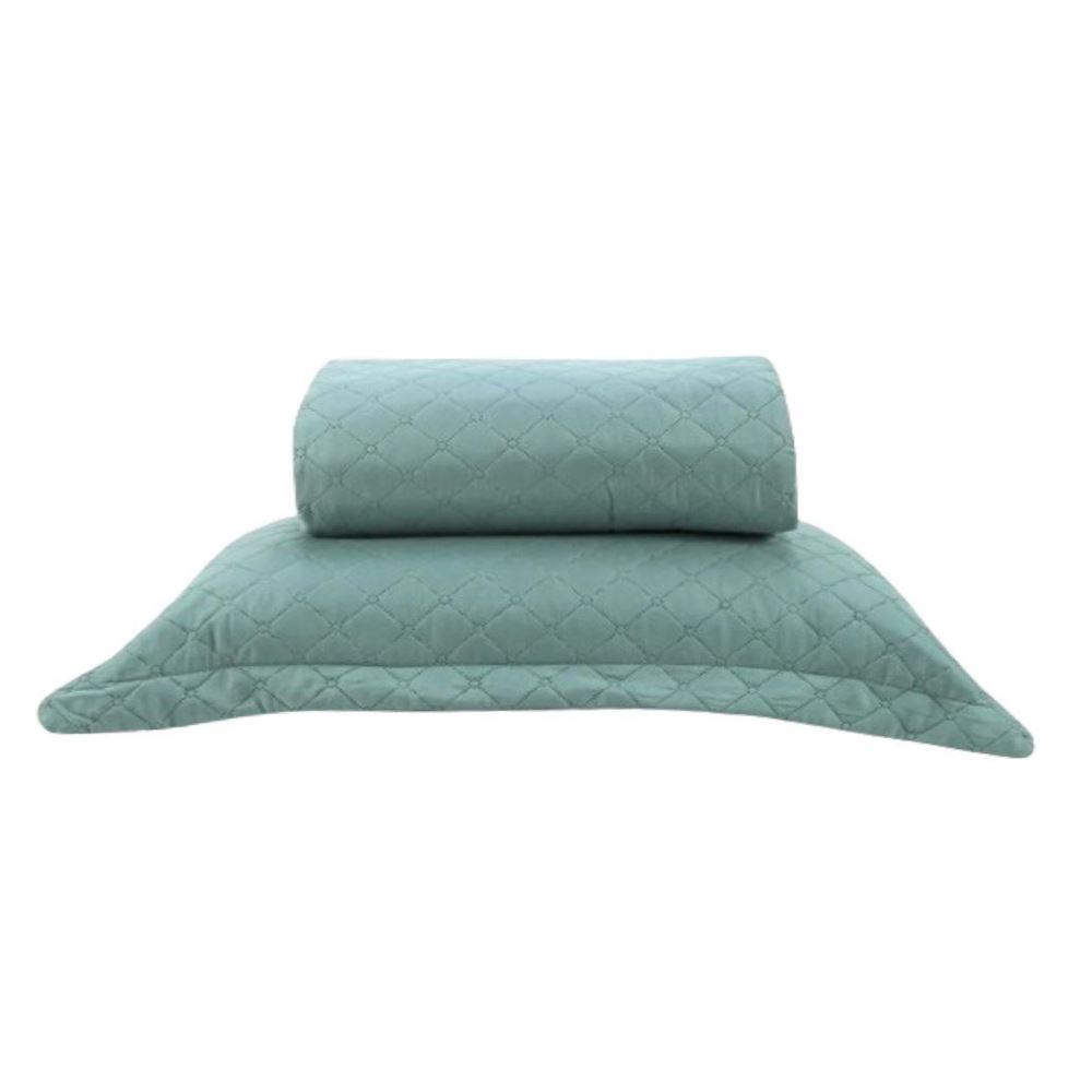 Kit Colcha Solteiro 100% Poliéster Versalhes Havan Casa 2 Peças - Verde
