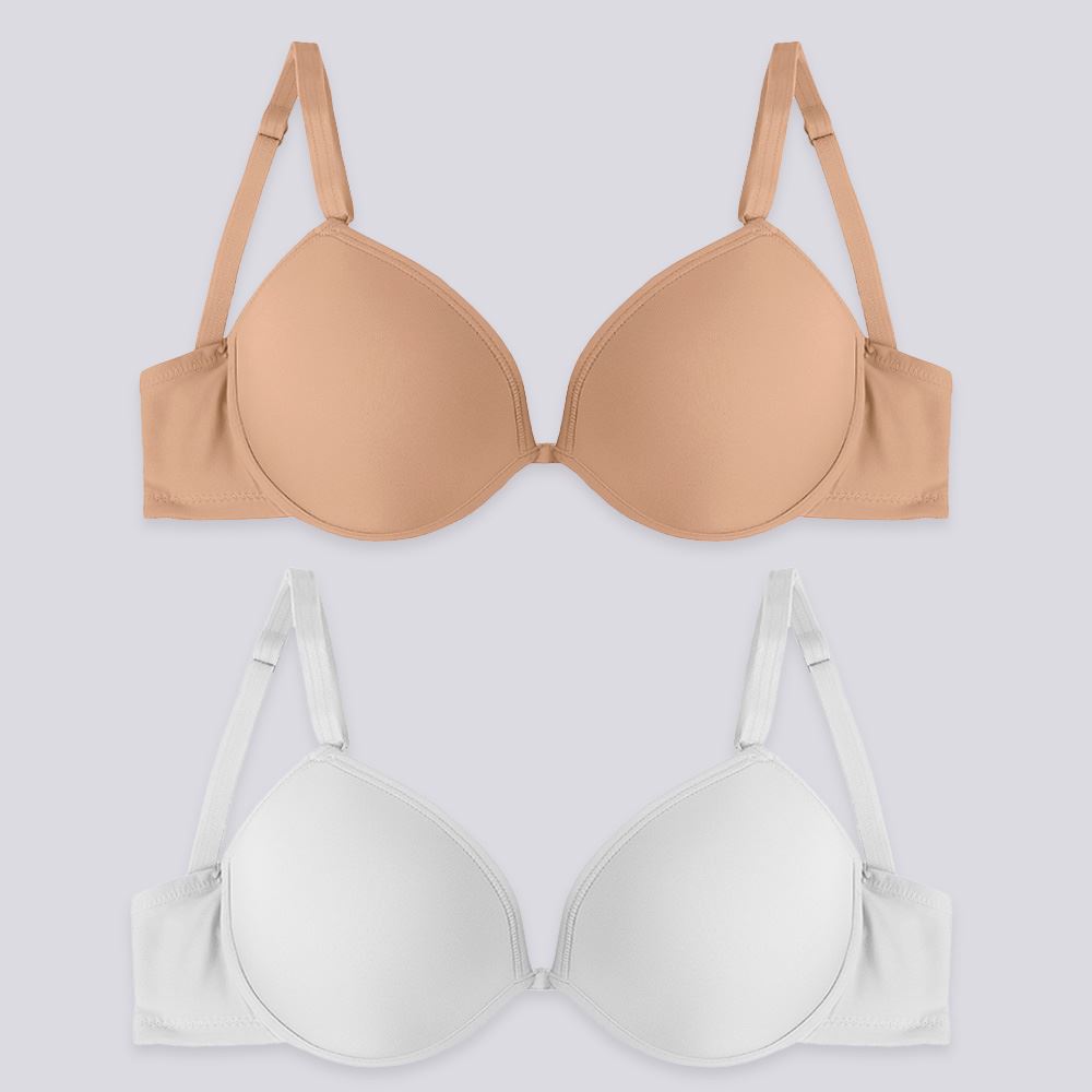 Kit com 2 Sutiãs com Bojo Delrio Sortido K2