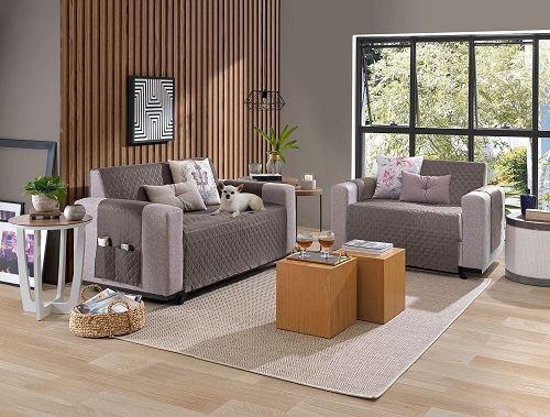 Kit Protetor de Sofa 2 e 3 Lugares Havan - Cinza 