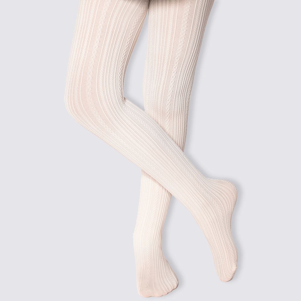 Meia-calça Infantil Lobinha Fio 70 Lupo Baunilha