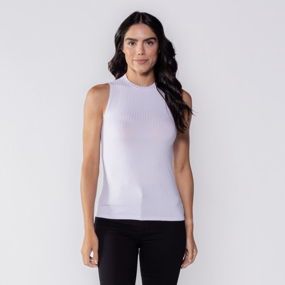 Regata Feminina Canelada Patricia Foster Branco