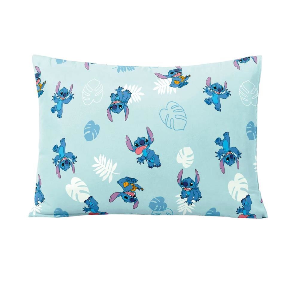 Travesseiro Infantil 100% Poliéster Disney Hedrons - Stitch Folhas Rotativo